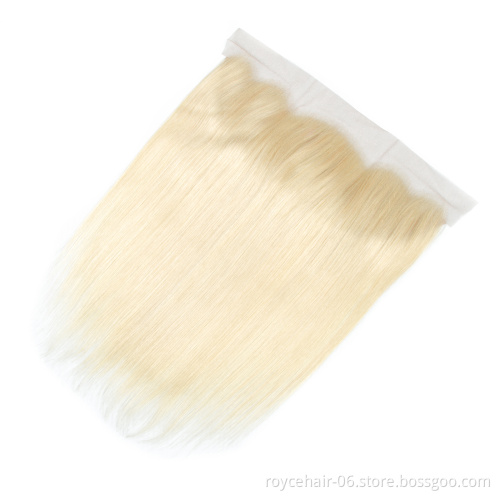 High Grade Virgin Human Hair Honey Blonde Color 613# 13*4 Lace Frontal With Baby Hair